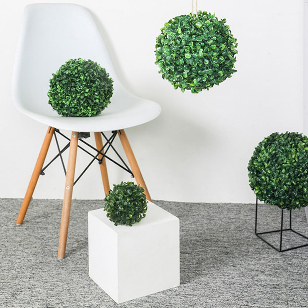 PRETYZOOM 4pcs Artificial Plant Topiary Ball Support Cage Topiary Ball Frame Holder Plastic Plant Trelli Faux Green Ball Rack Frame Flower Shelf Holder for 25cm X 25cm, 939SMD30914ZK