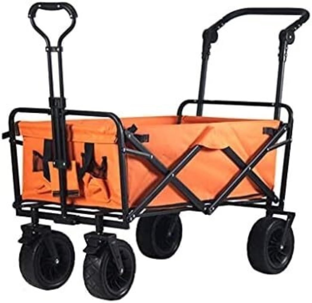 Gartenwagen, faltbarer Bollerwagen mit Bremsen, Campingwagen, Gartenkarren