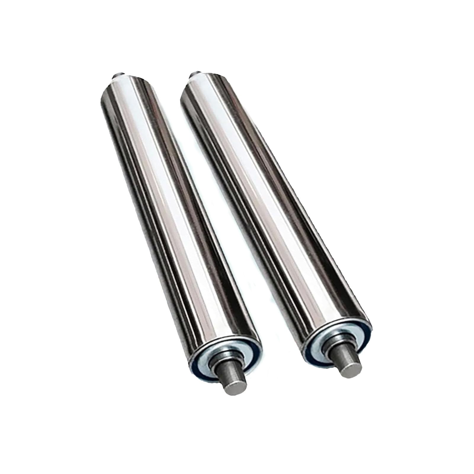 WEKONUMEX Conveyor Roller, Pack Of 2 Stainless Steel Unpowered Conveyor Rollers, 25-60mm Diameter, 100-1000mm Length(L 450mm)
