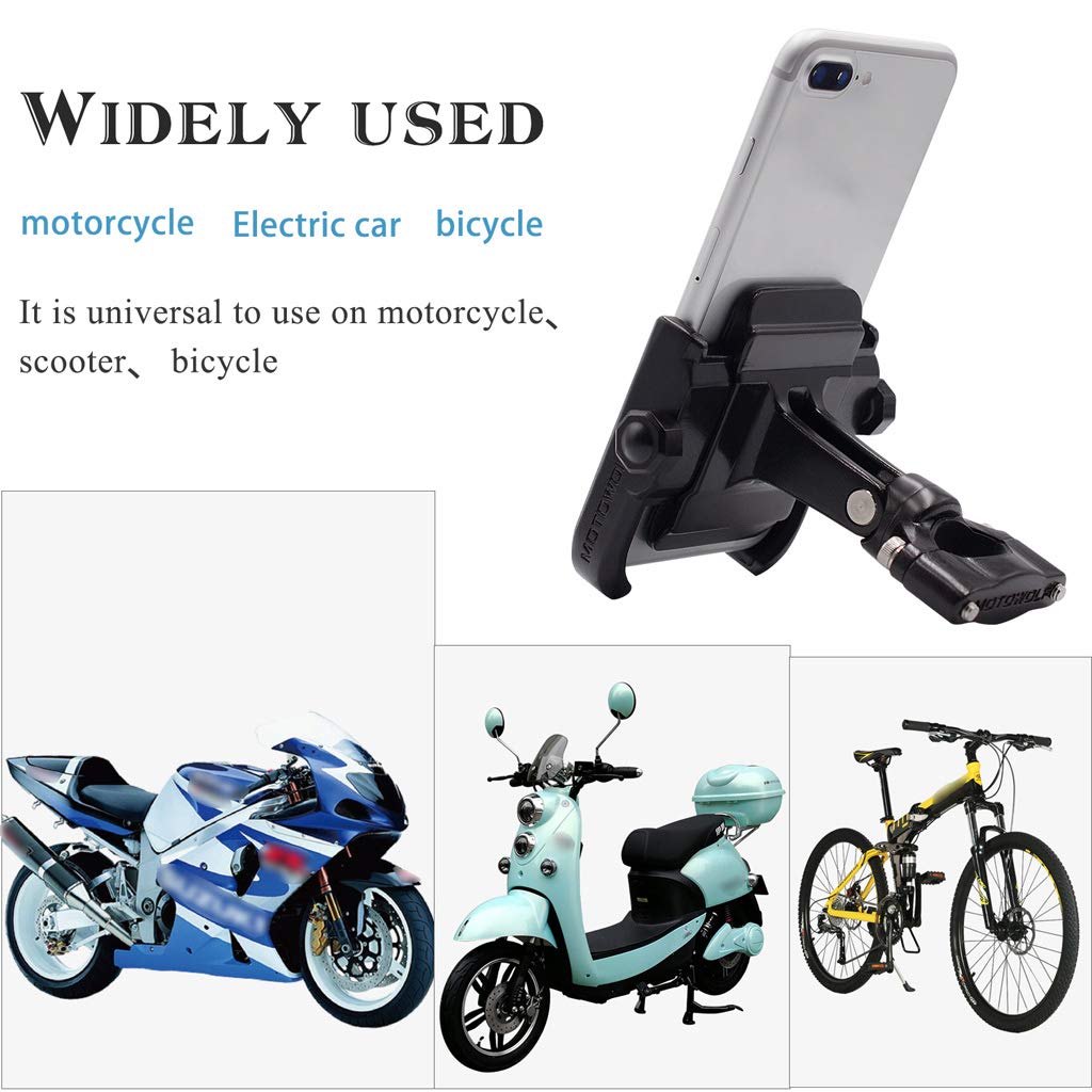 Supporto per telefono per bicicletta, manubrio regolabile per moto, per bici elettriche, mountain bike, scooter e moto da cross