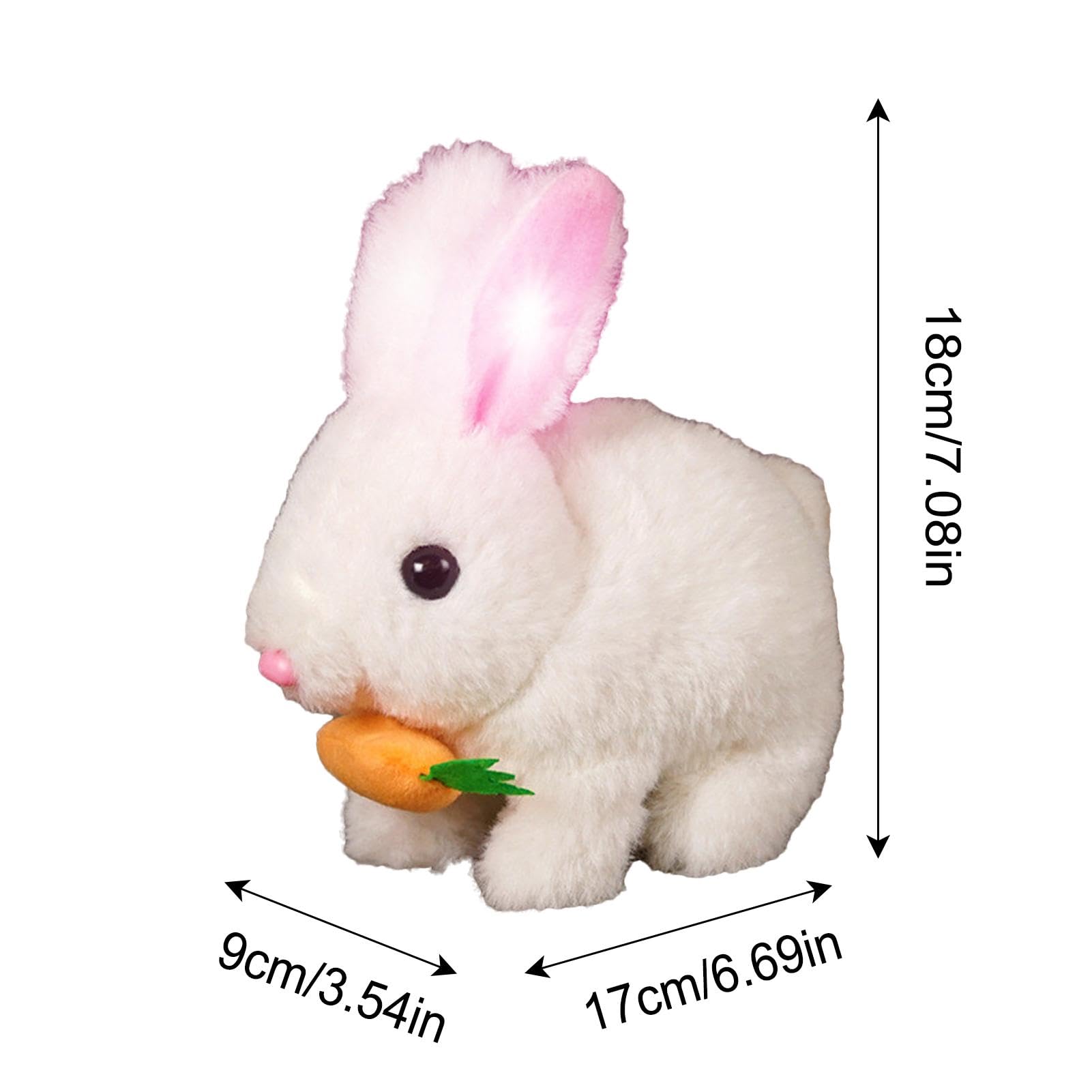 Lapin Robot Réaliste Avec Oreilles Mobiles – Saute, Twitch, Remue Les Oreilles, En Peluche Douce, 16 Cm, Piles AA, Cadeau De Pâques Interactif