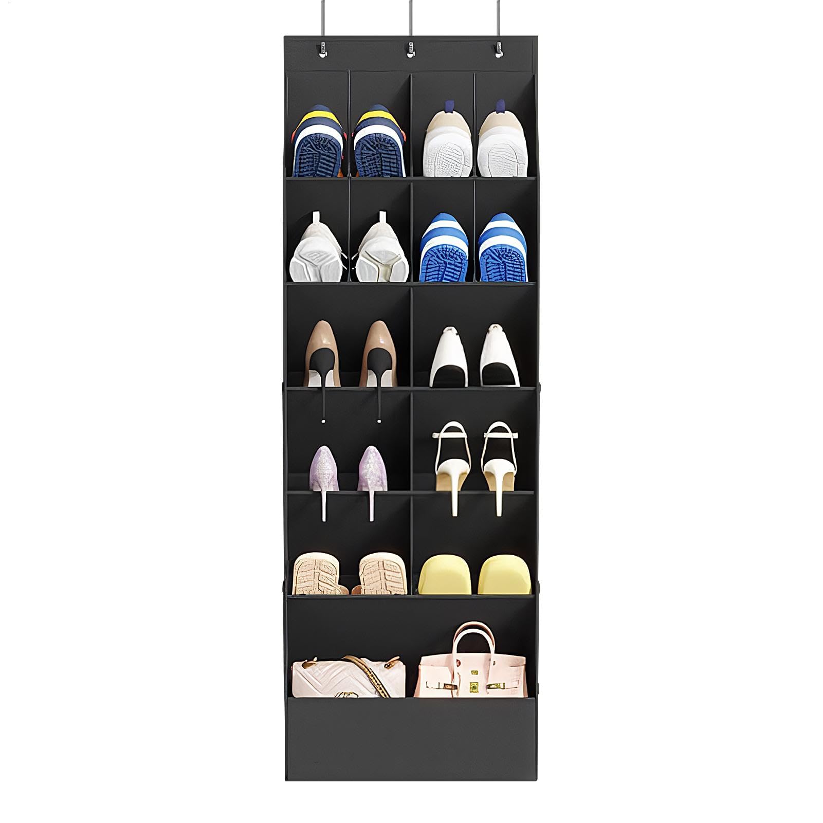 Organizador de zapatos para puerta, 11 bolsillos, gran capacidad, solución de almacenamiento Oxford para organización del hogar, ideal para familiares y amigos, accesorio de armario que ahorra espacio