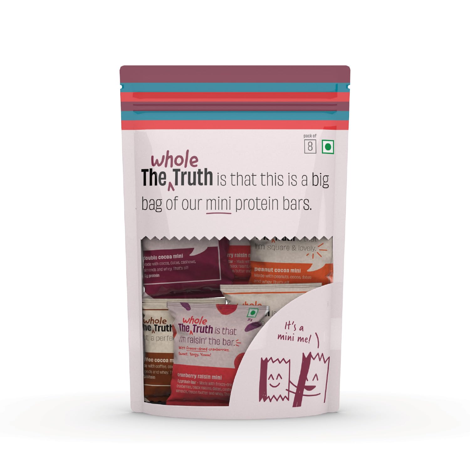 The Whole Truth - Protein Bar Minis - The Everyone Party - All-in-One - Pack of 8-8 x 27g - - All Natural-picture-11