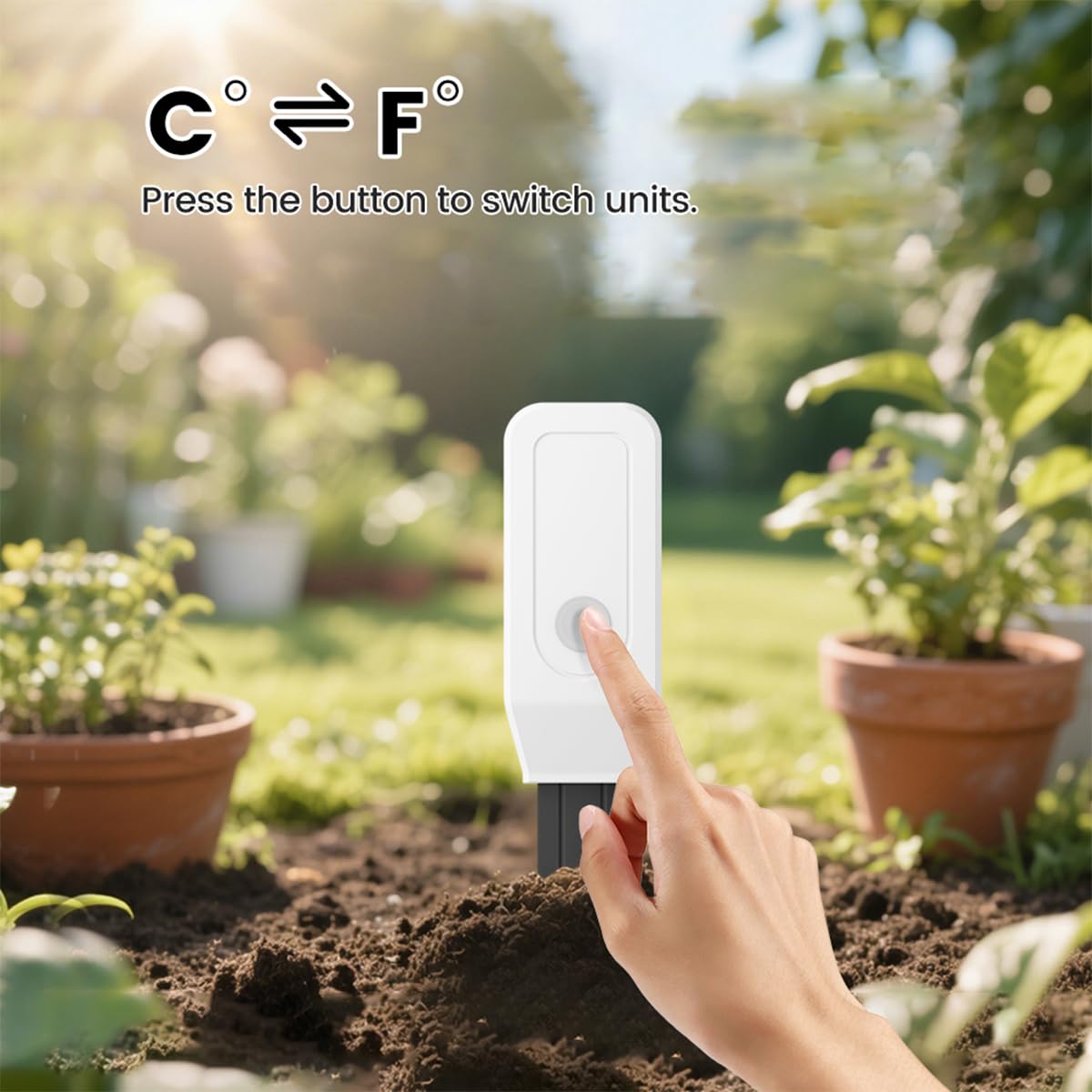 Medidor de humedad del suelo Sensor inteligente de humedad del suelo con wifi Monitor de agua para plantas, higrómetro para suelo, compatible con la aplicación Smart Life, Alexa
