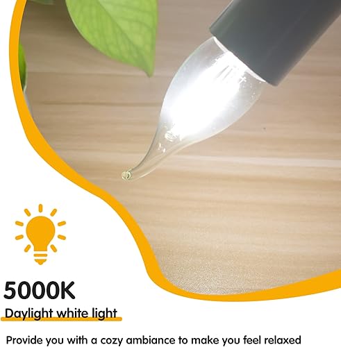 Miniatura 3 de Bombillas LED E26 regulables para candelabros equivalentes a 25 W, 2 W CA10 con punta de llama LED, bombillas LED para candelabro, 5000 K luz blanca