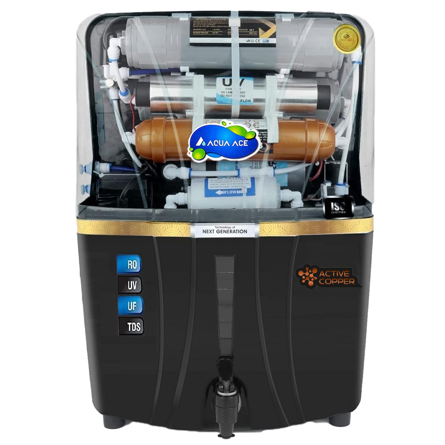 RO Water Purifier | 12 L | RO+UV+UF+ Active Copper+TDS Control+UV | Purified Water with Goodness of Copper