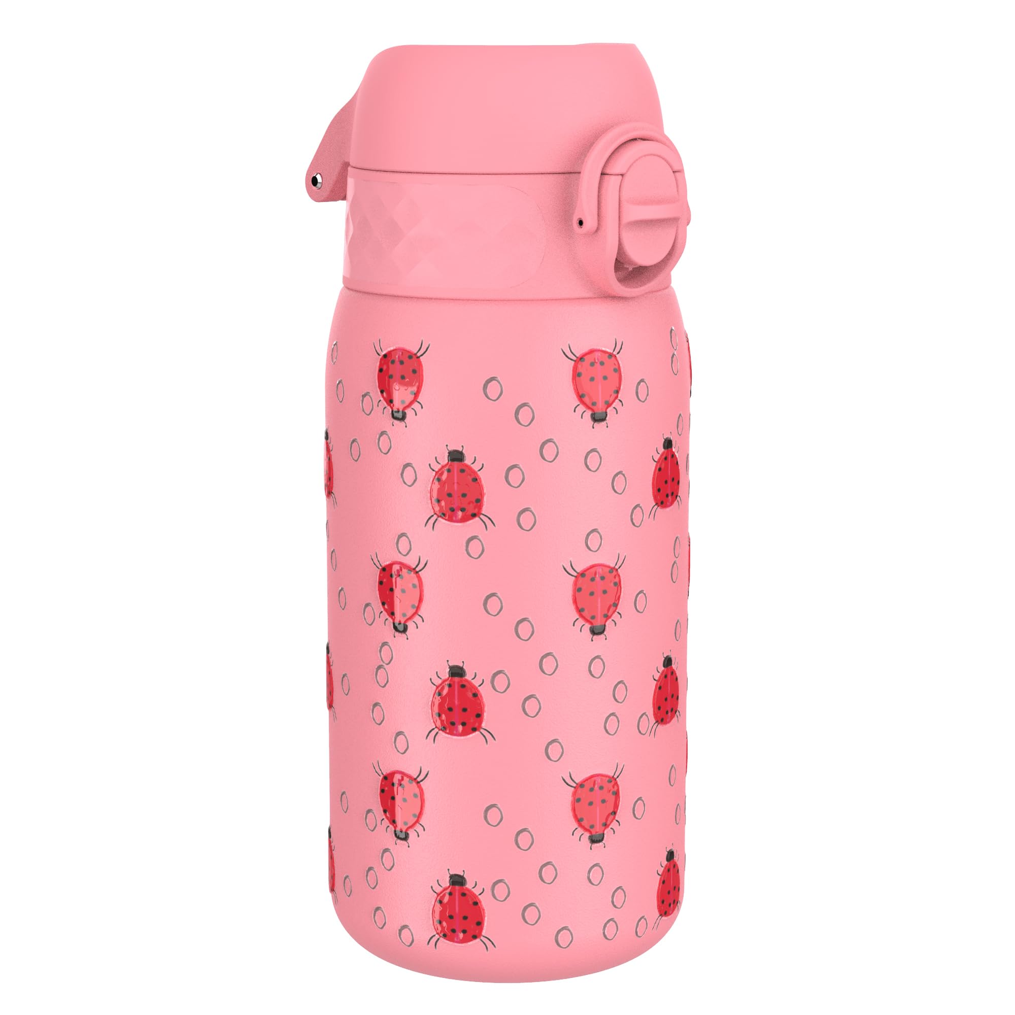 Ion8 Lightweight Steel Kids Water Bottle, 400ml/13oz, Non-Insulated, Leak Proof, Easy to Open, Secure Lock, Dishwasher Safe