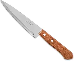 Faca Peixeira E Cozinha Tramontina Dynamic Com Lâmina De Aço Inox E Cabo De Madeira Natural 5"