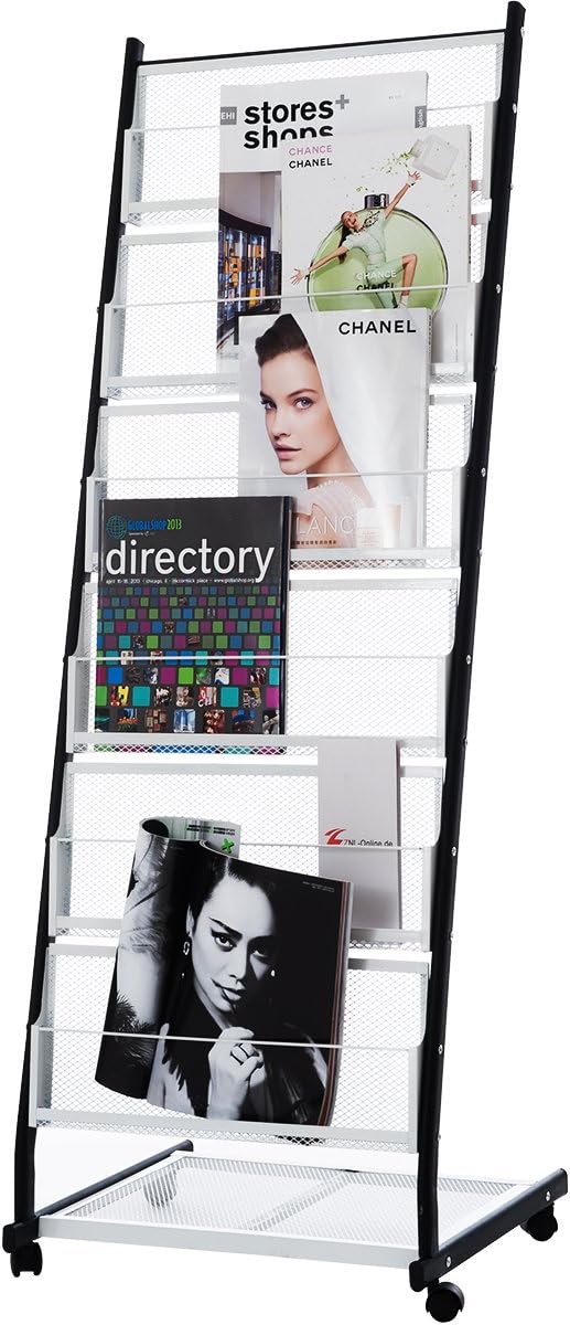 DXP Floor Standing Literature Magazine Display Stand Brochure Holder with 6 Shelves for Exhibition HJ-02