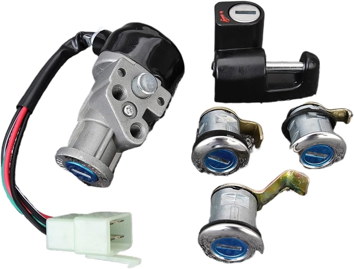 Fuel Gas Cap Ignition Switch Seat Lock Compatible with CN250 Helix 1986-2007 2006 2005 2004 2003 2002 2001 2000 35010-KS4-711