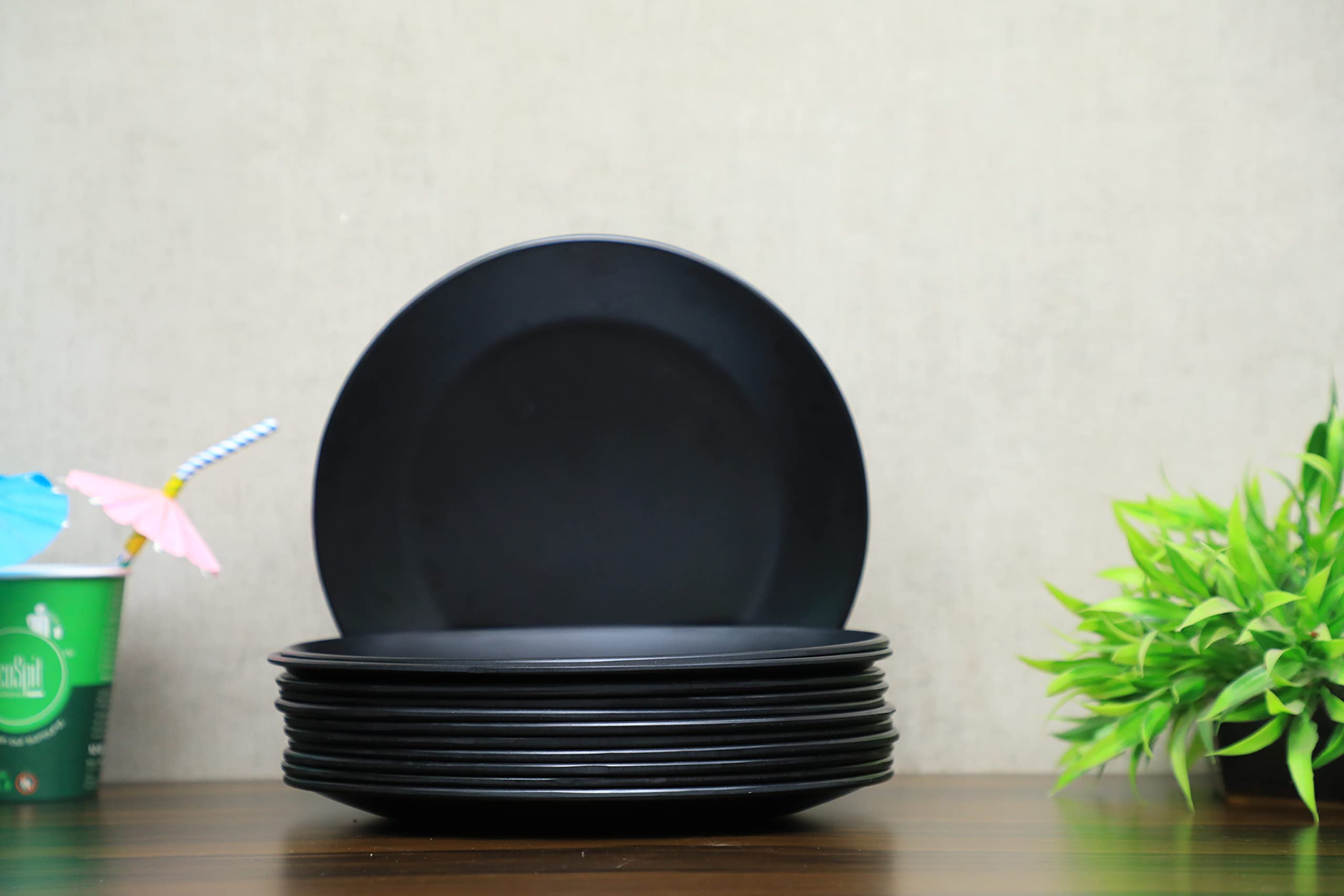 Greenland Black Melamine Dinner Set - 12 Piece -1 Greenland Black Melamine Dinner Set - 12 Piece -1