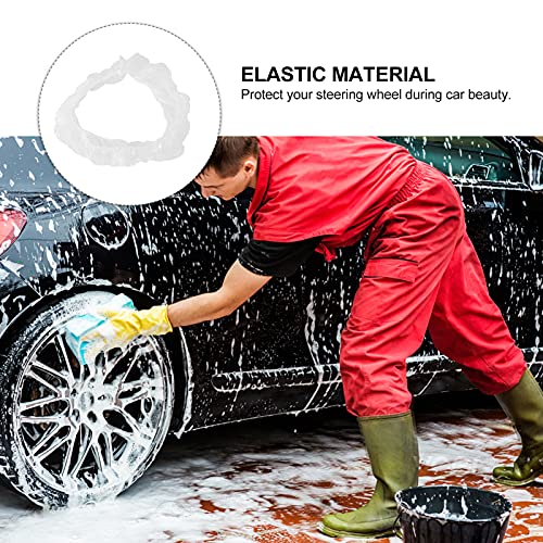 FAVOMOTO 500 peças capas descartáveis para volante de carro capa de volante de plástico capa de vola