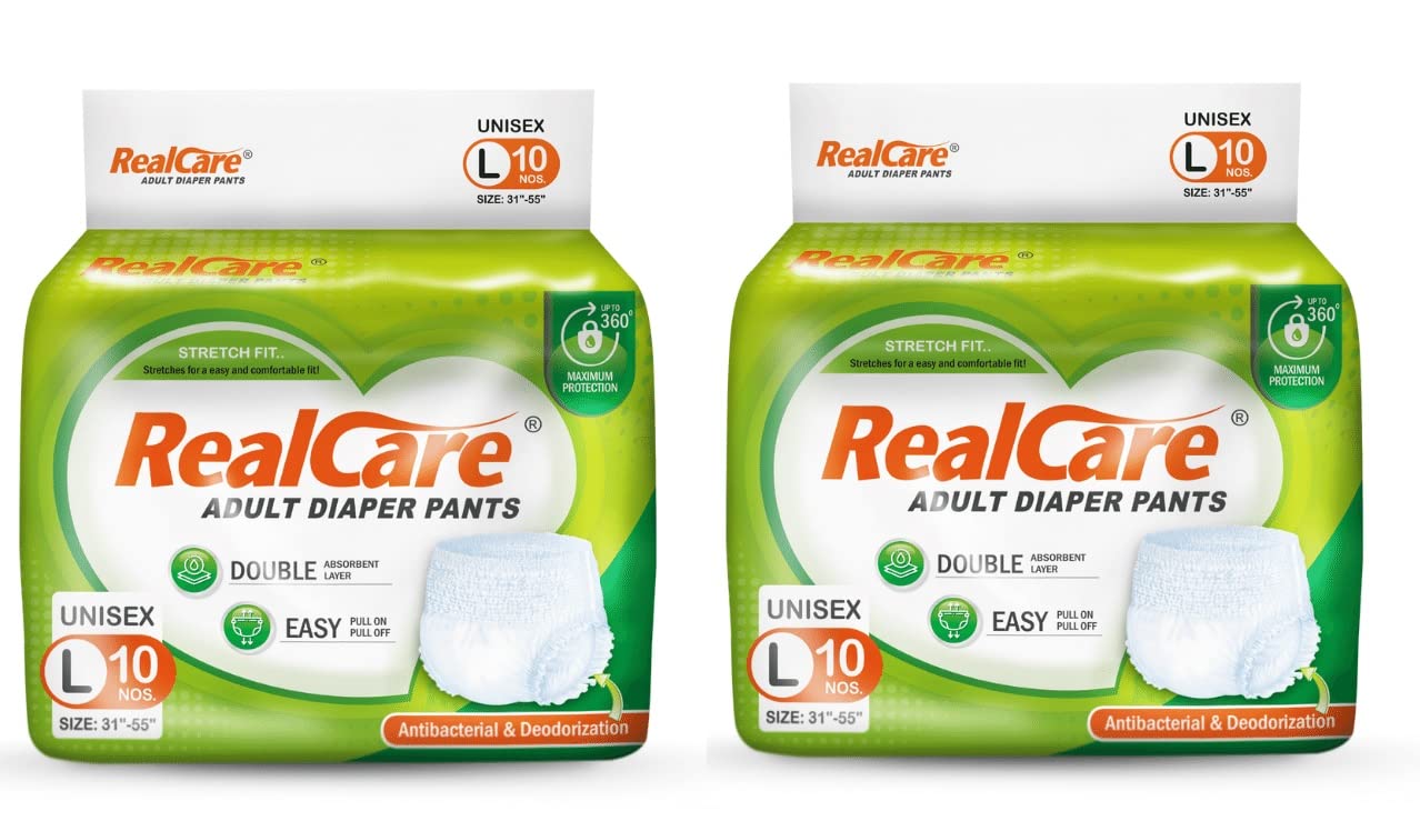 Realcare Adult Diaper Pants Unisex | Pull Ups - Pant Style Underwear | (L, 2) (B0BHHRWVPK) Amazon Price History, Amazon Price Tracker