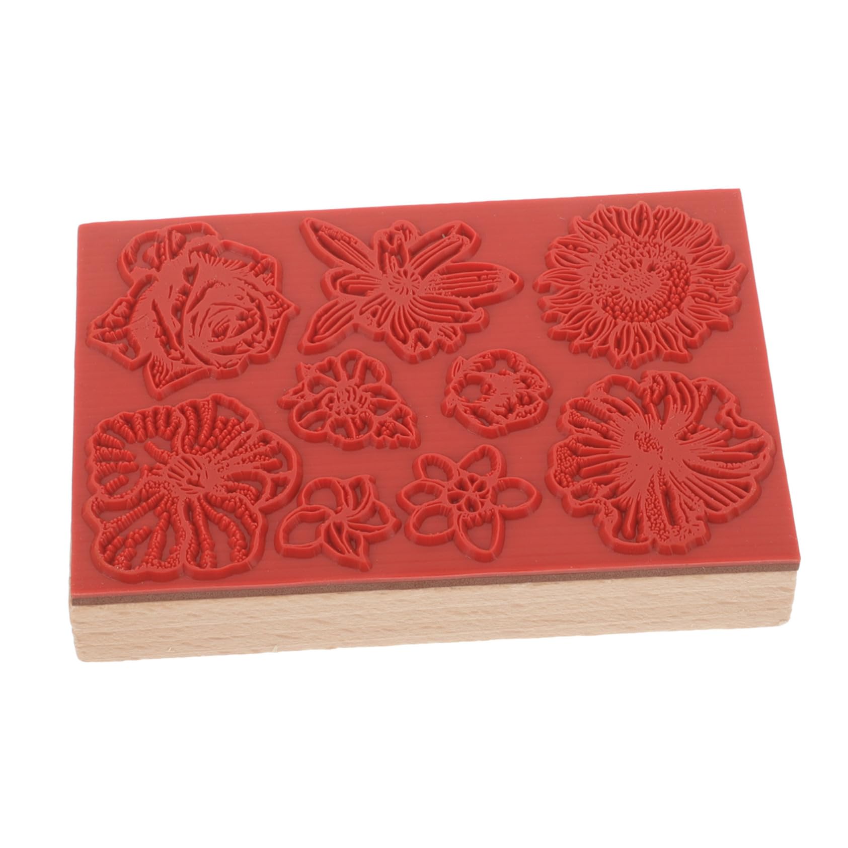 LALAFINA 5pièces Tampon Bois Décoratif Pour Scrapbooking Tampon à Fleurs Pour Journaux Et Créations Artisanales Outil De Bricolage Compact Et Unique