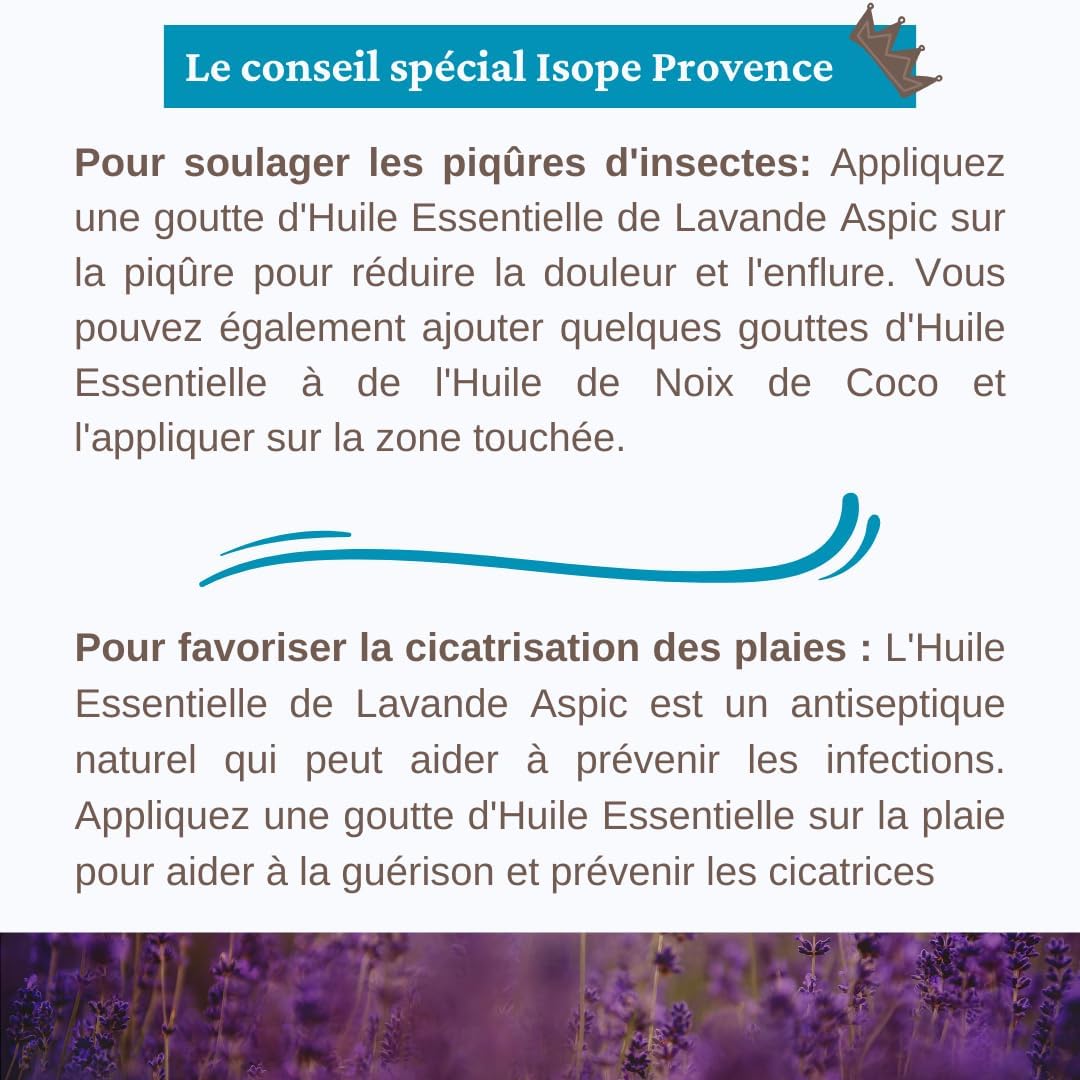 Huile Essentielle Lavandin Grosso BIO 1 liter – 100% pure & naturelle – Direct Producteur Drôme Provençale - Diffuseur, Aromathérapie, Relaxation, Sommeil, Bien-être –