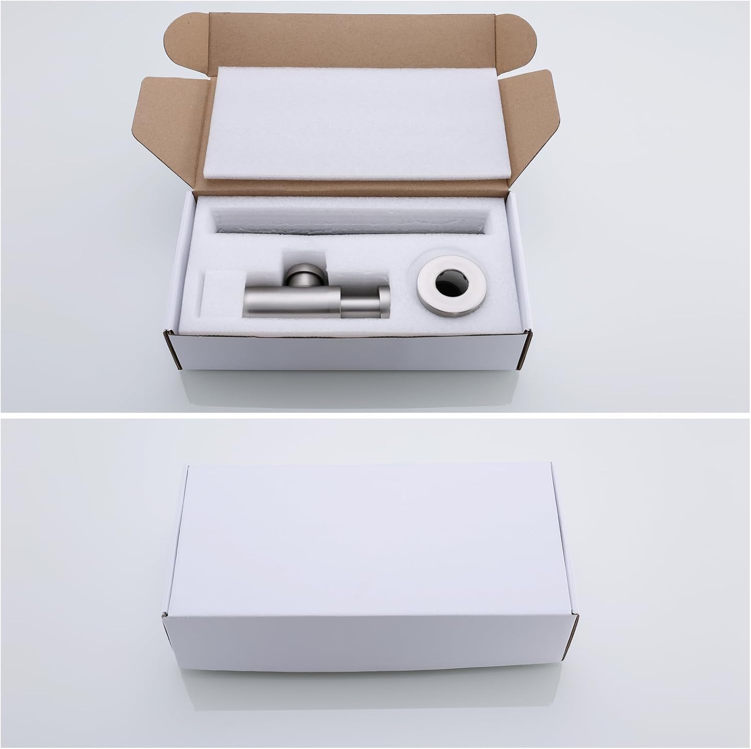 Bathroom Brass Contemporary Round Bottle P Trap 1-1/4, Lavatory Adjustable Basin Sink Waste Drain P-Trap Kit, General US Standard, Brushed Nickel SW-83888BN.