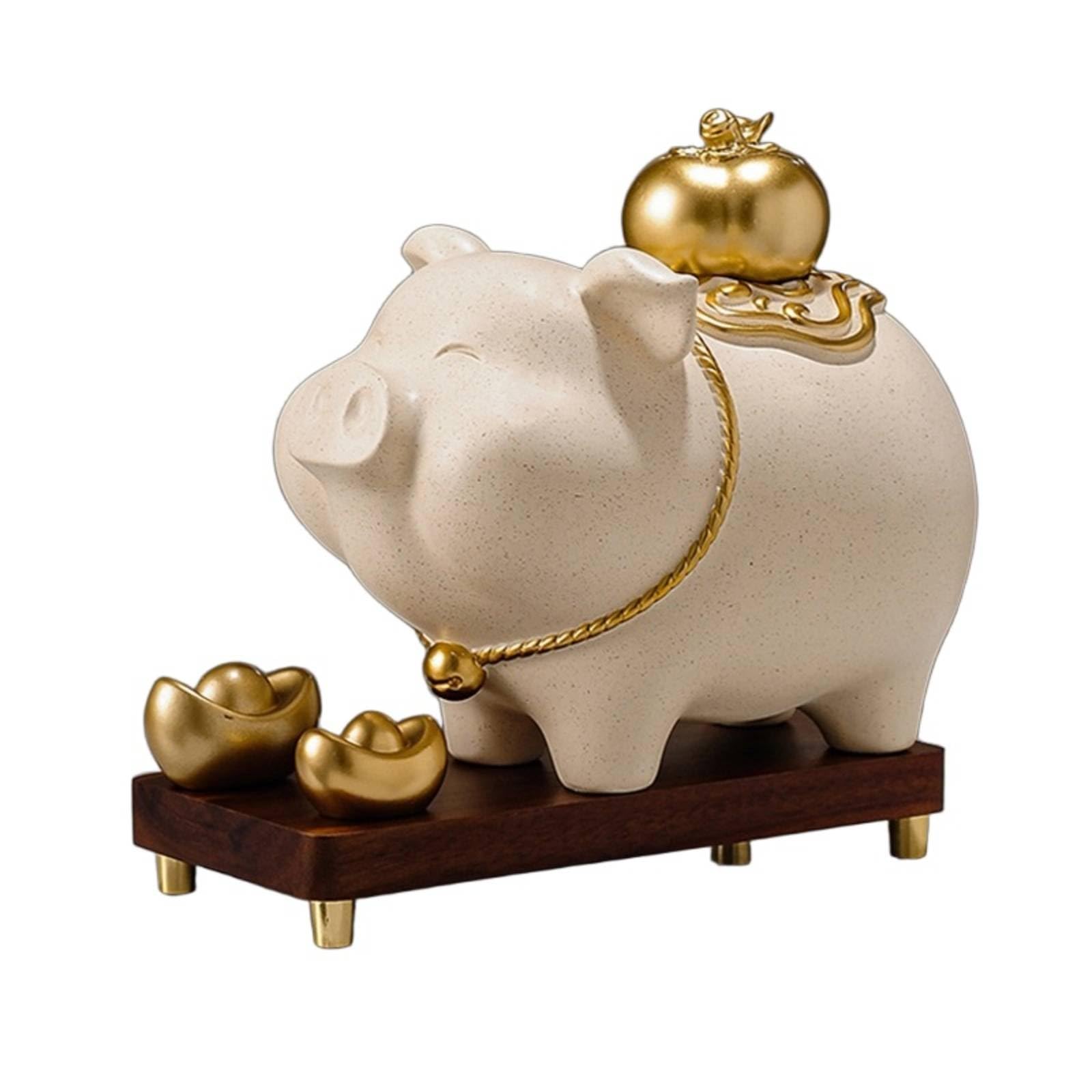 Alcancía cerdo con diseño decorativo el regalo ideal de cerdito dorado para fechas especiales
