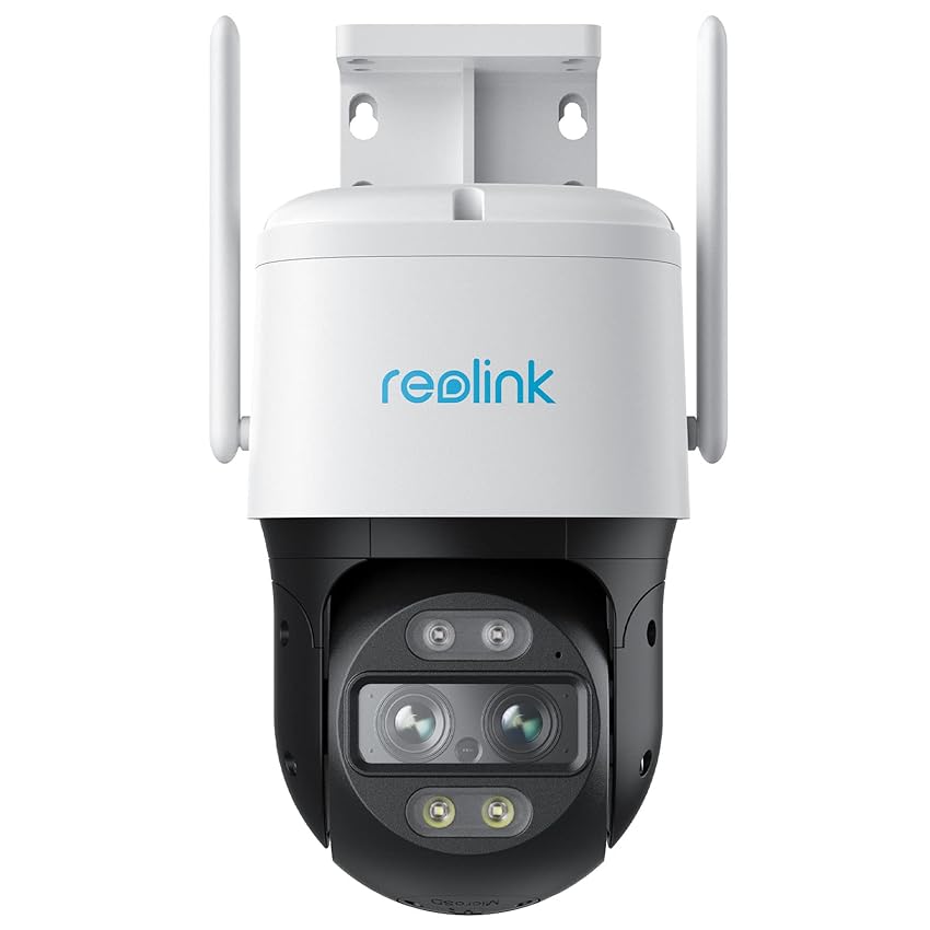 Immagine del prodotto Reolink 4K PTZ Telecamera Wi-Fi Esterno a Doppio Obiettivo, 355°Pan/90°Tilt, Zoom Ibrido 6X, Rilevamento Persone/Veicoli/Pet, Auto-tracking, Audio 2 Vie, Visione Notturna a Colori, TrackMix WiFi