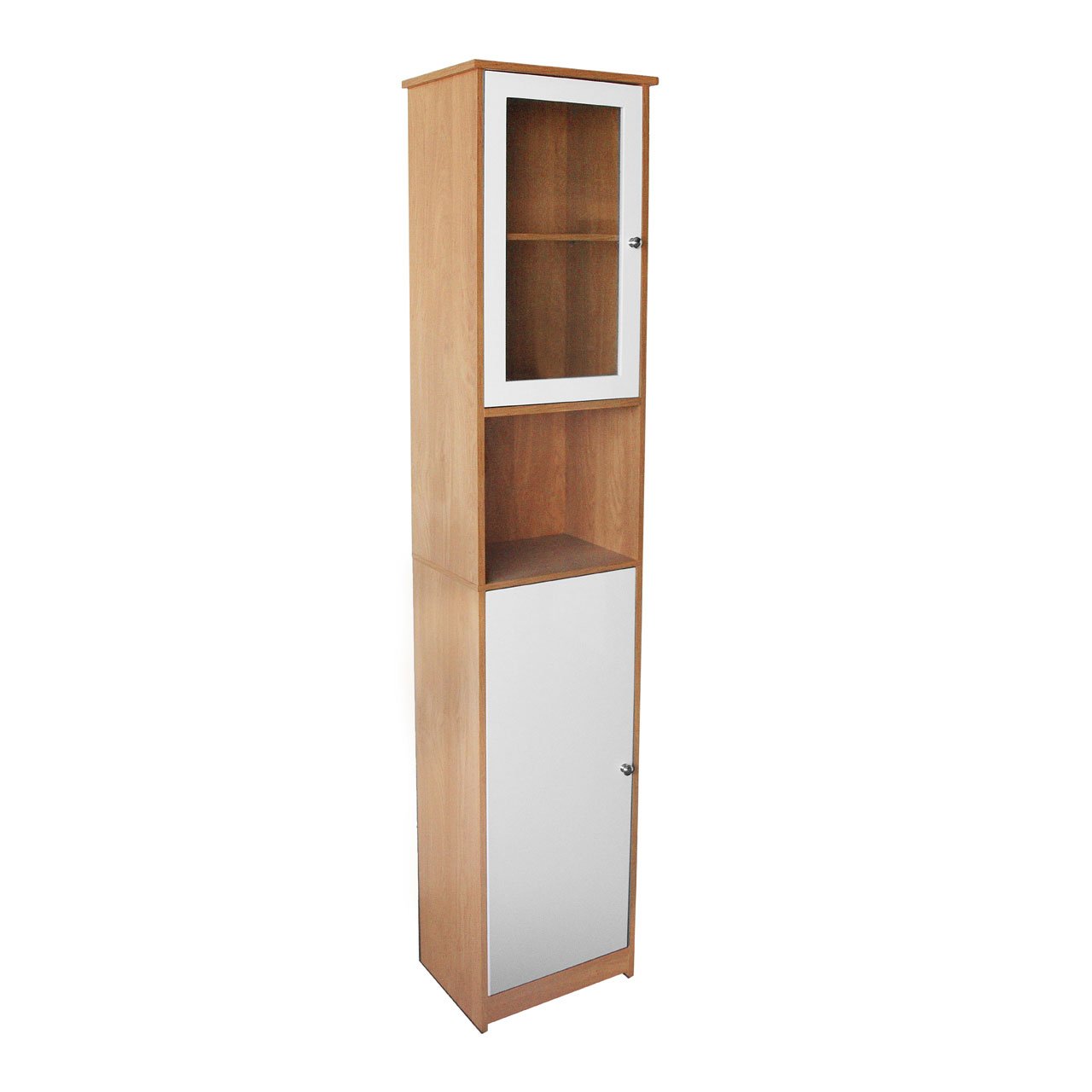 Premier Housewares Floor Standing Tall Cabinet - Dark Brown