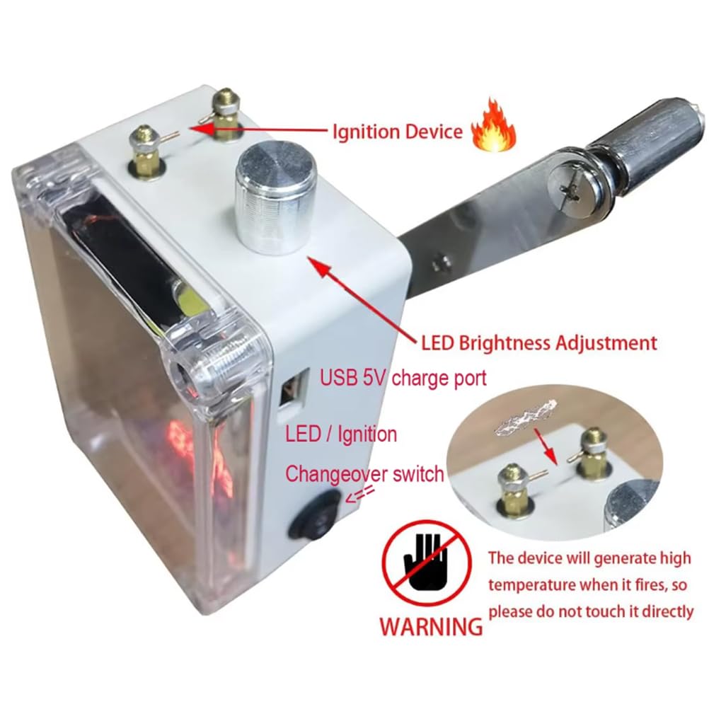 Generatore a manovella Manuale Portatile Multifunzione per Esterni Generatore a manovella con Ricarica USB Alimentatore di Sopravvivenza di Emergenza per Viaggi, esplorazione