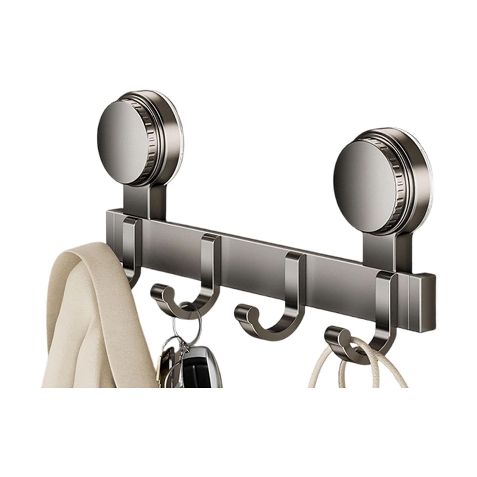 Nmflab 4Hooks Strong Suction Cup Hook Bathroom Kitchen Vacuum Multipurpose Clothes Hanger For Daily Use In Bathroom Kitchen Nonslip Stronge Suction