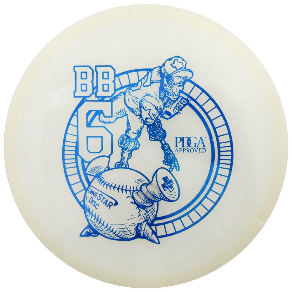 mint discs Lone Star Artist Series Glow Alpha BB6 Midrange Golf Disc, 170-176g