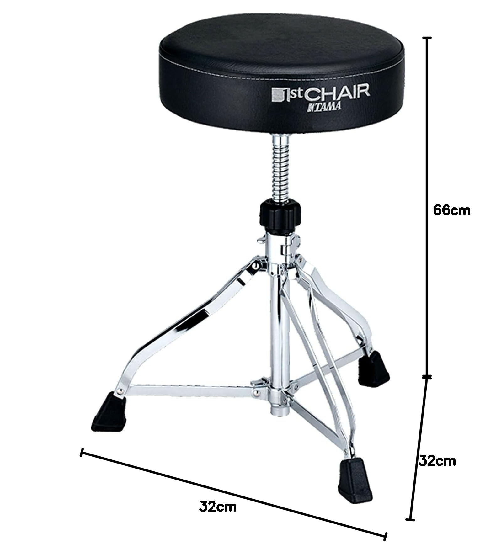 Tama HT-230 HT230 Tabouret de batterie avec siège rond et baguettes Keepdrum 1 paire