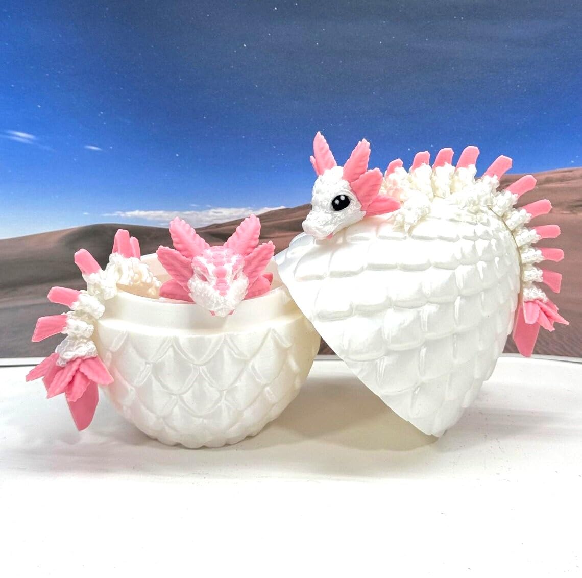 龍の卵と卵の巣付き♡瞳が光るアートドール龍 Dragonドラゴン artdoll Amazon.com: 3D Printed Dragon with Dragon Egg, Articulated Mother