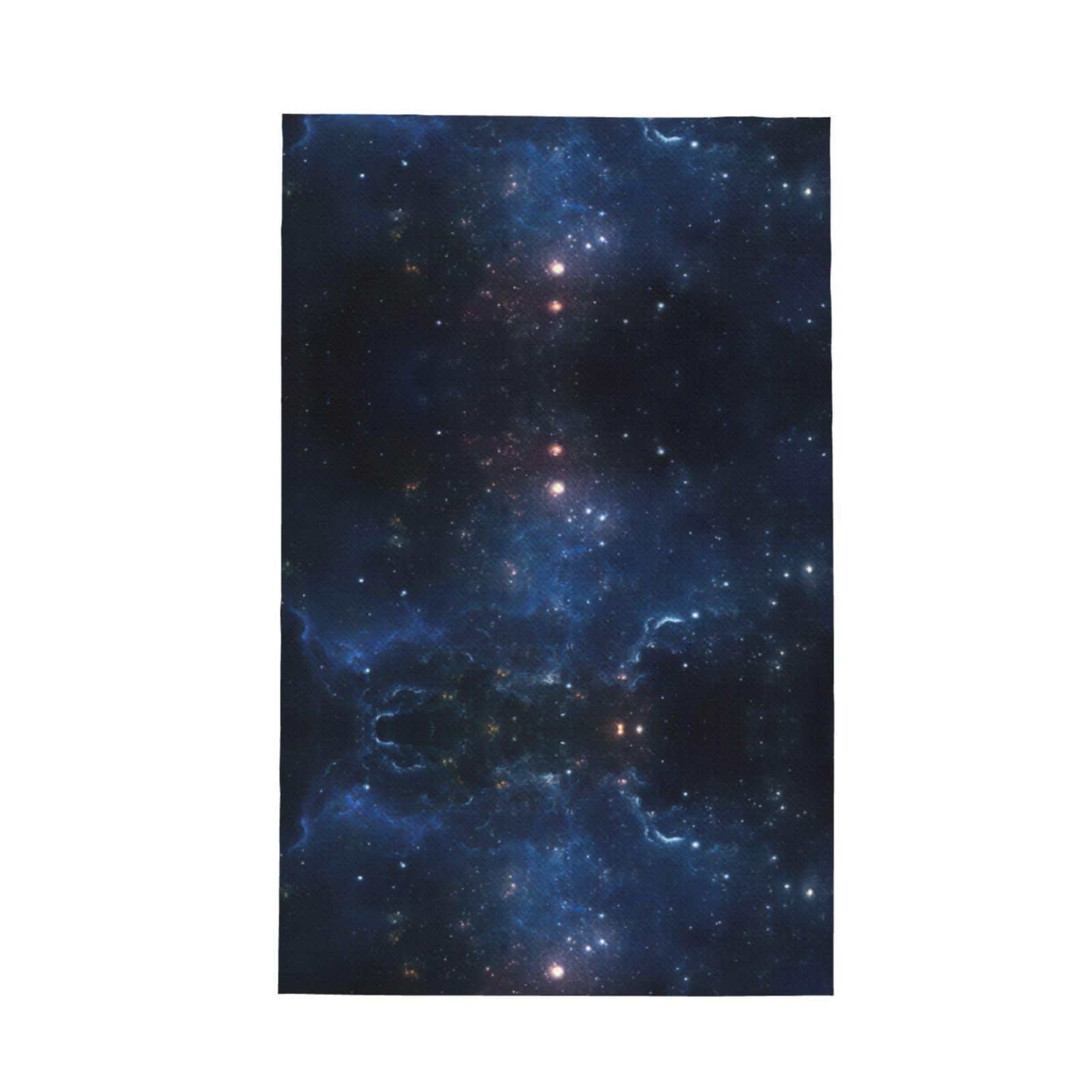 Uusnwaa Galaxy Space Starry Sky Printed Waffle Microfiber Kitchen Towels