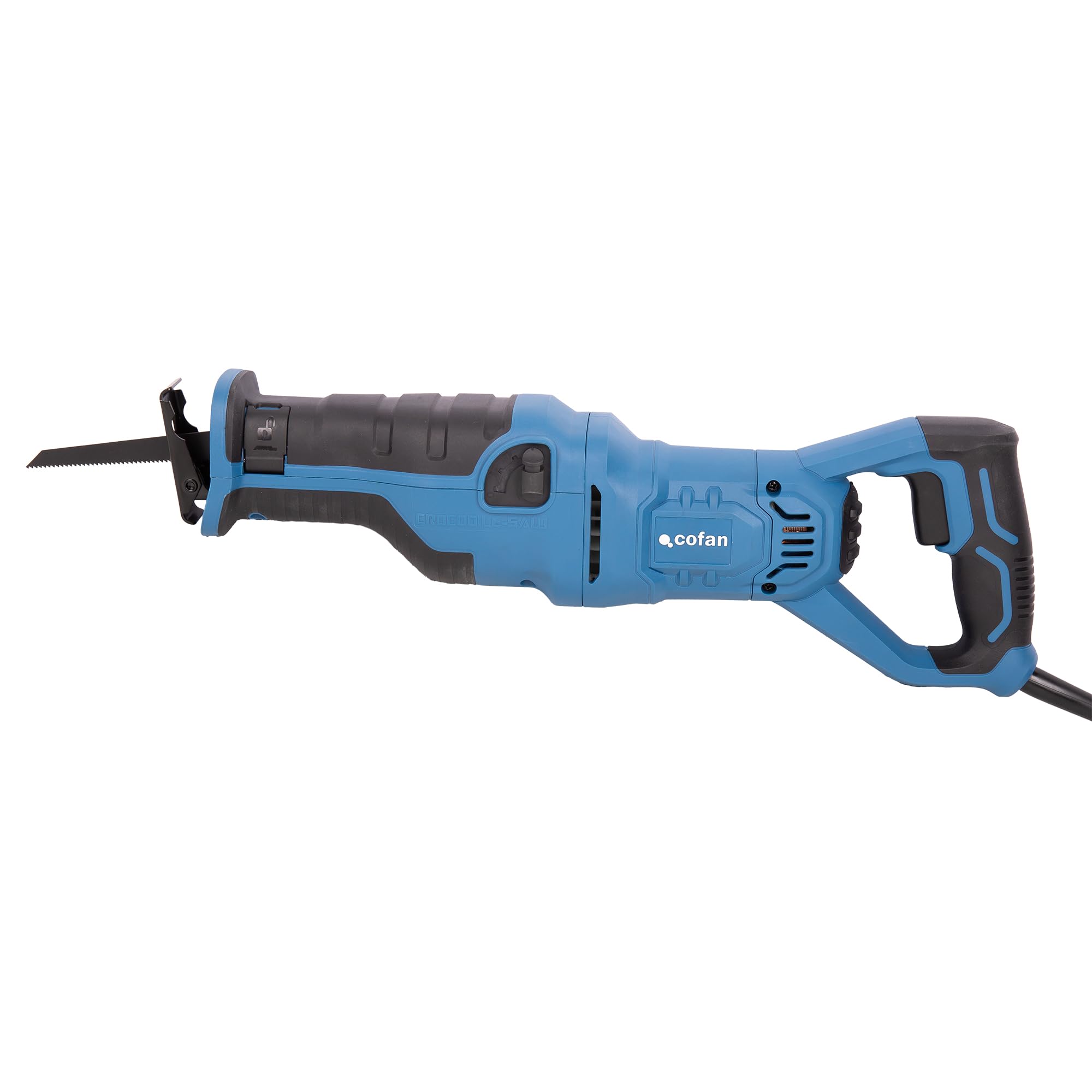 Cofan Sierra de sable con cable 1200 W, velocidad 2800 rpm, 30 mm, corte recto + 3 acciones pendulares, cambio de hoja sin herramientas, velocidad variable, 1 hoja de sierra incluida
