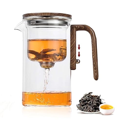 Enchanti Tea Pot, Magical Enchanted Glass Teapot with Strainer,800ML Magnetic Teapot with Handle, Enchantipot Magic Tea Pot with Infuser for Home, Gifting and Office - 800ml
