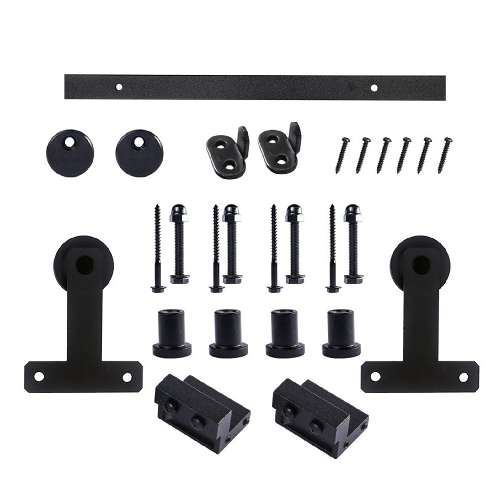 1.5-Meter T-Style American Barn Door Hanging Rail Kit Sliding Track System,Smooth Gliding