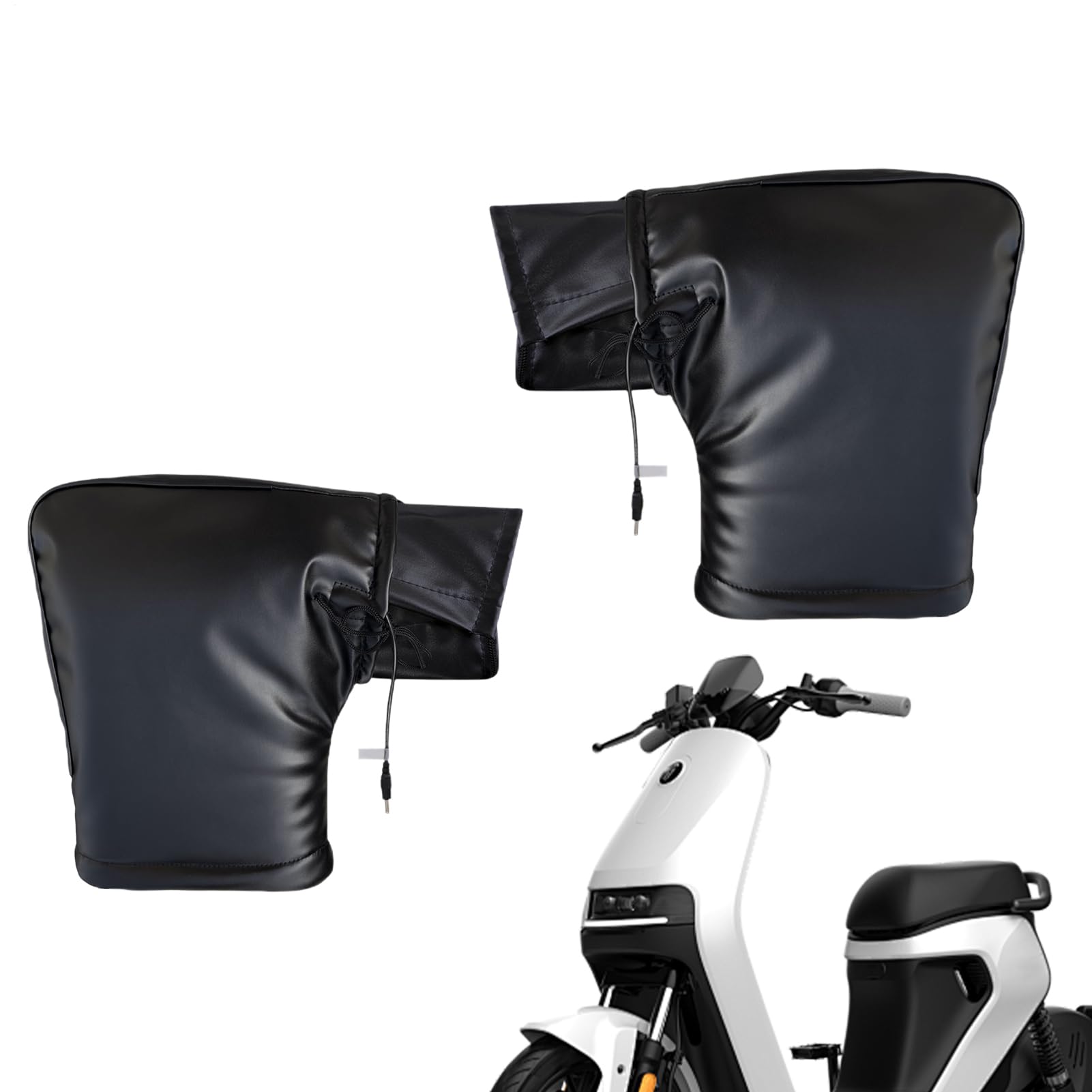 Ogrzewane rękawice - pokrowce na kierownicę motocykla, rękawice motocyklowe, wiatrówka wewnętrzna z polarem termicznym, łatwe w użyciu, narzędzie zabezpieczające do jazdy konnej, ocieplacz do skuterów