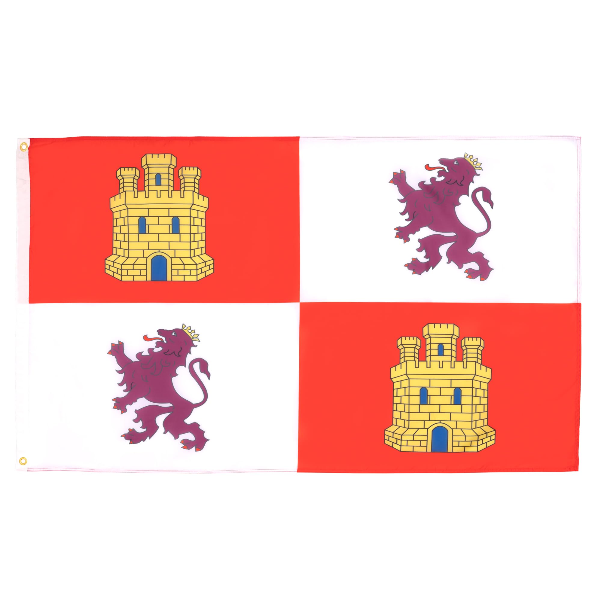 AZ FLAG, Castile And Leon Flag, 2x3 Ft, 100D Polyester Spanish Region Of Castilla Y Leon Banner with Two Metal Grommets