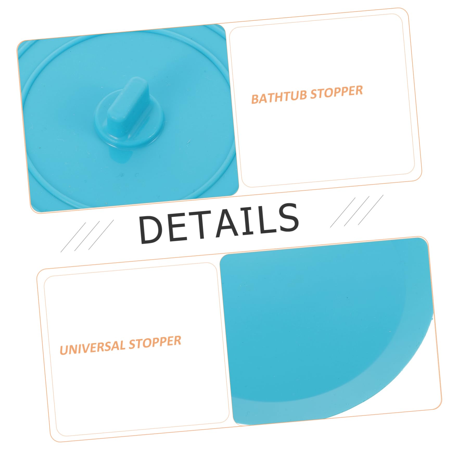 Unomor Blue Silicone Bathtub Drain Cover Drain Stopper for Tub Easy to Use Clean for Filling Tub with Water
