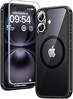 Vista 140 de TAURI Funda magnética 5 en 1 diseñada para iPhone 14 para iPhone 13, [compatible con MagSafe] con 2 protectores de pantalla + 2 protectores de lente