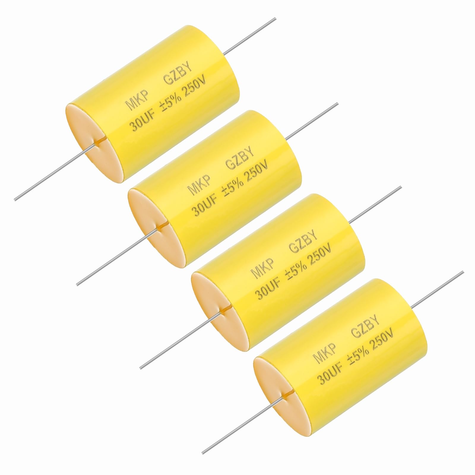 QUARKZMAN 4Pcs Condensatore Divisore Di Frequenza 30uf 250V Assiale Audio Crossover MKP Condensatore A Film