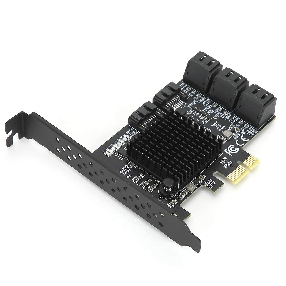 PCIe SATA Tarjeta de 8 Puertos Tarjeta de Expansión PCI-E 1X 2X 4X 8X 16X Expansion Card PCI-E a SATA3.0 Tarjeta Controladora SATA PCIe de 6 Gbps, para Desktop, para WINXP, Ubuntu