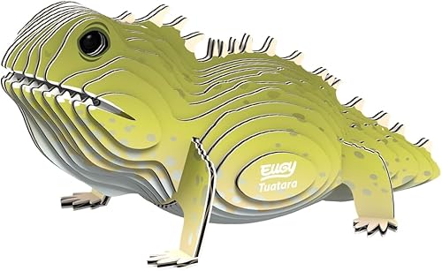 Eugy Tuatara - Rompecabezas 3D, 24 piezas, ecológico, juguetes educativos para niños, niñas y niños a partir de 6 años