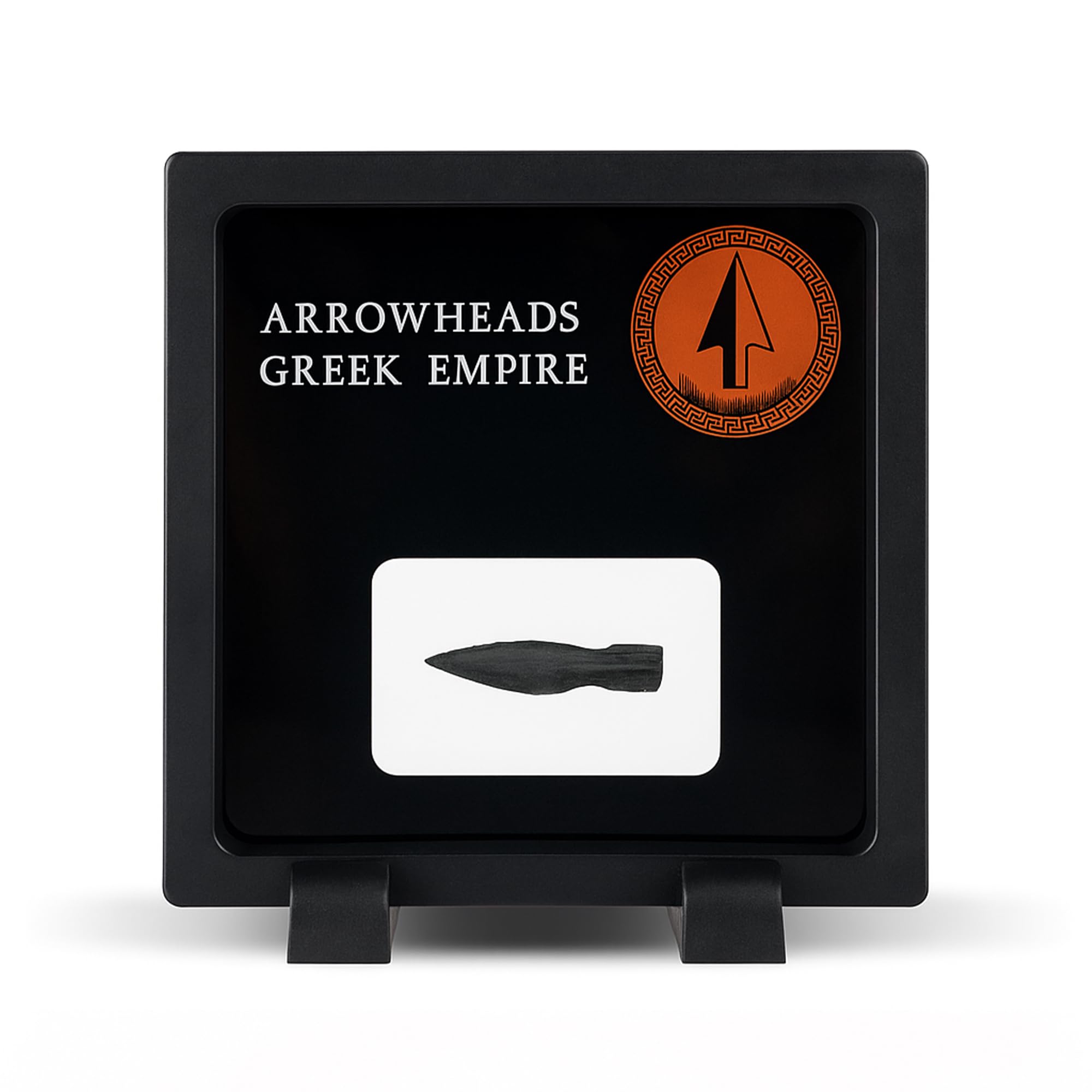 IMPACTO COLECCIONABLES |Punta a freccia autentica dell'antica Grecia con oltre 2000 anni + cornice espositore | Artefatto storico originale per elevare la tua collezione al livello successivo
