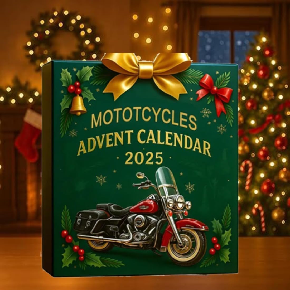 Calendario De Adviento Motocross 2025 - 24 Días Con Mini Motos Y Figuras - Decoración Acrílica Para Árbol Navideño