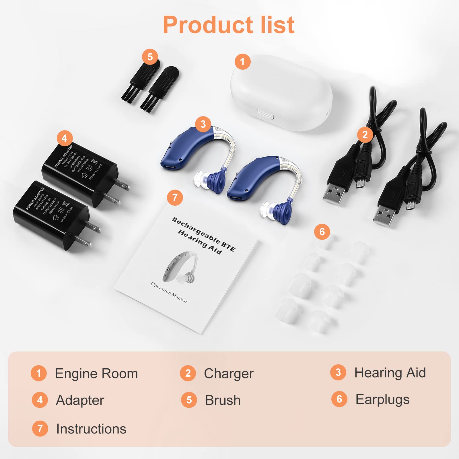 Rechargeable Hearing Aid for Seniors, LIGINN Hearing Amplifier Aids