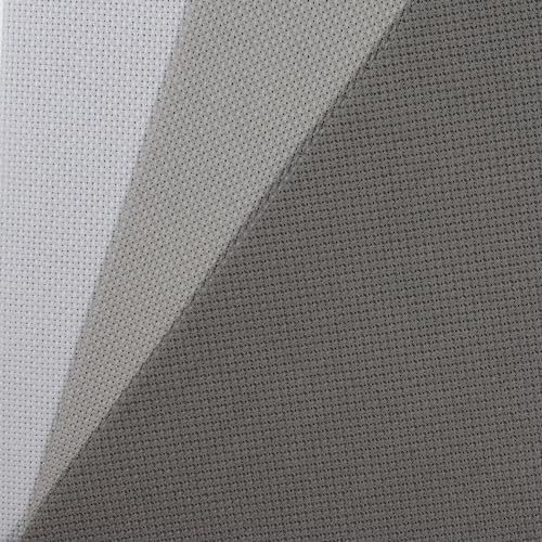 Image of KCS 3 pc of 12 inch x 18 inch(30cm x45cm) 14CT Counted Cotton Aida Cloth Cross Stitch Fabric (Light Grey + Medium Grey+ Dark Grey)