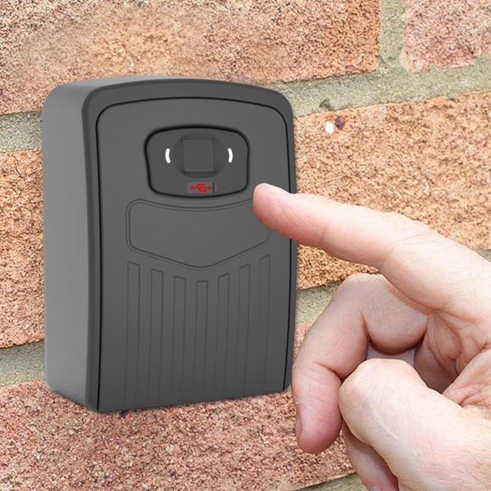 Smart Schlüsselbox Safe mit Fingerabdruckerkennung, für Tuya App Integration, Mehrbenutzerzugriff, wetterfest, Elektronischer Schlüsselsafe für den Außenbereich