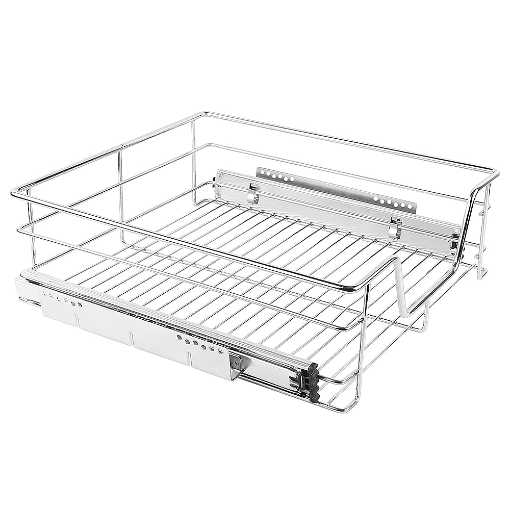 HUOLE Cocina Estante Cajón Telescópico Dormitorio Extensible Gabinete Estantes y Soportes Organizadores de Cajones para Cocina y Despensa (47 * 14 * 44 cm individual)