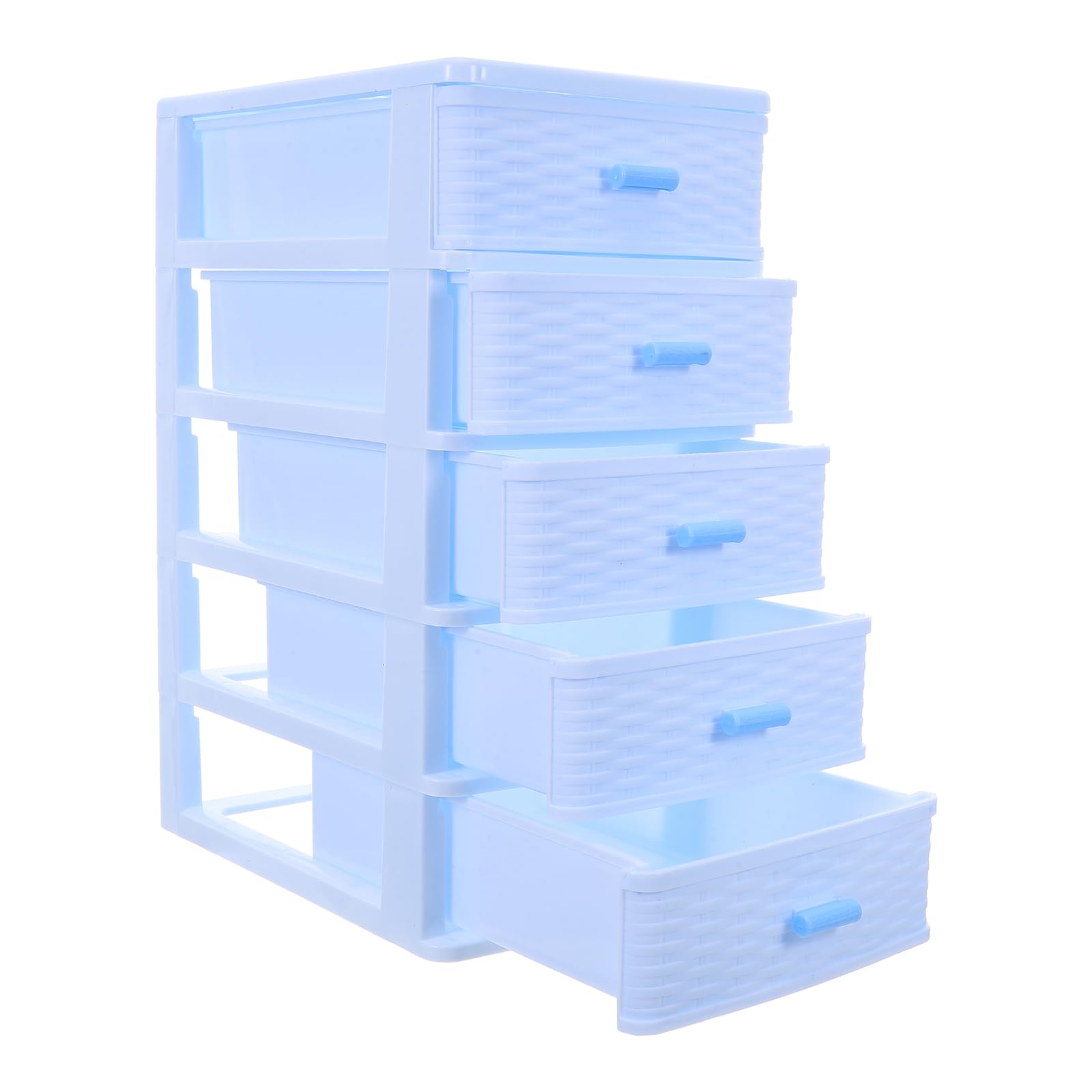 Ipetboom Organizer per Cassetti in Plastica da Scrivania a 5 Ripiani, Scatola Porta Cosmetici e Porta Anelli Orecchini, Mobiletto Salvaspazio per Cancelleria e Accessori da Ufficio