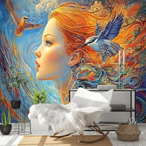 Custom Size Wall Murals - Beauty Relief Wallpaper - Self-Adhesive Removable Stick Wallpaper for Bathroom