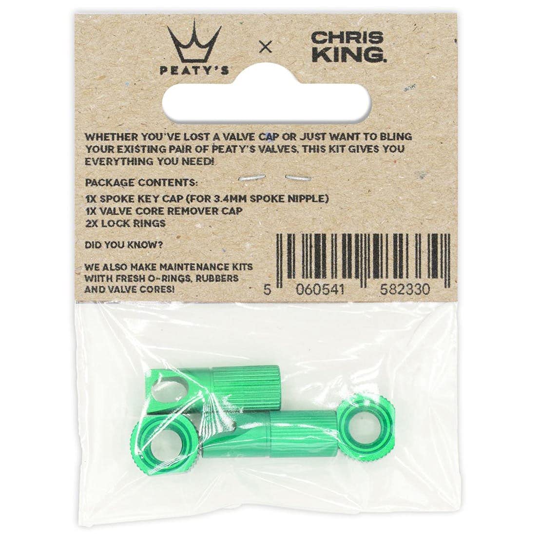 Peaty's Valve TubelessAccessory Kit Emerald - PTV2-ACCS-EMR-12