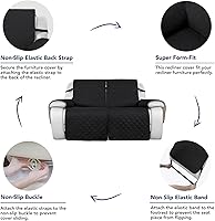 Vista 32 de PureFit Fundas de sofá reversibles resistentes al agua para sofá reclinable de 3 asientos, funda antideslizante para sofá de 3 cojines, protector