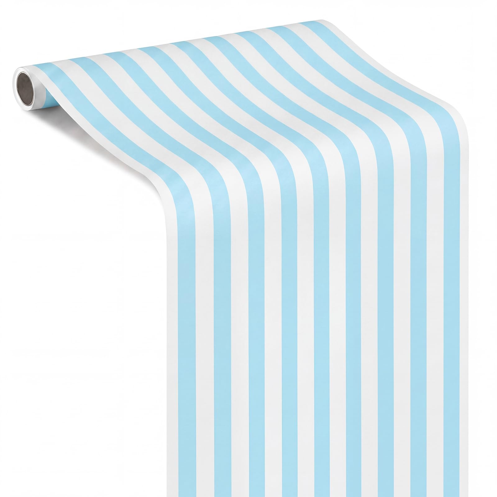 Photo 1 of AmazingSpark Striped Table Runner, Light Blue, 50' x 16"